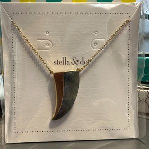 Stella & Dot Split Stone Pendant Necklace BRAND NEW IN ORIGINAL BOX